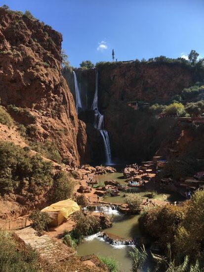 Die Wasserfälle sind in Sicht