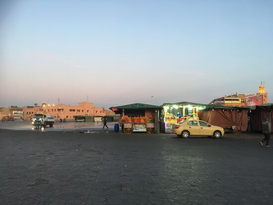 Gauklerplatz am frühen Morgen.