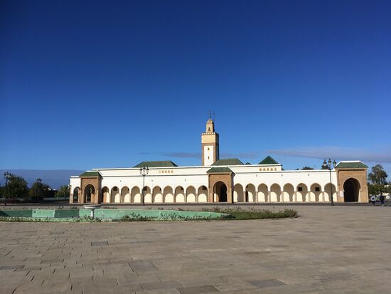 Eine Moschee vor dem Amtssitz des Königs