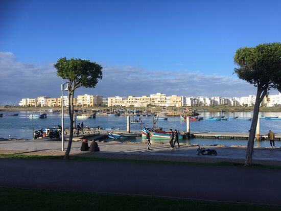 Der Wadi Bou Regreg führt direkt in den Atlantik