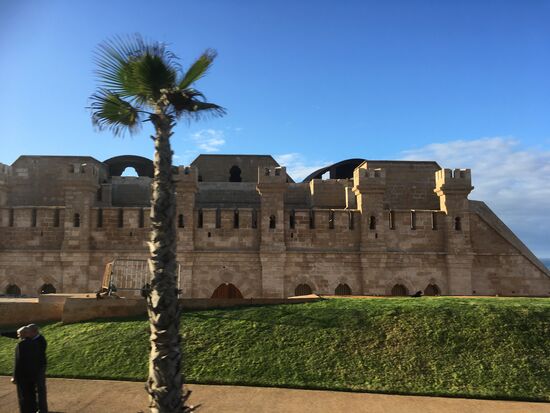 Festung am Ufer des Atlantik bei Rabat