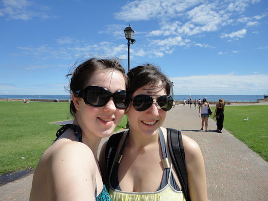 am Glenelg beach in Adelaide