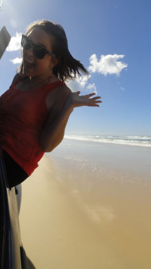 Autofahren am Strand