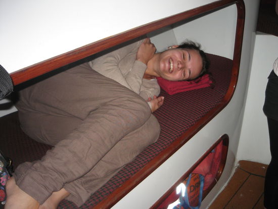 Chin in ihrer "kuscheligen" Koje