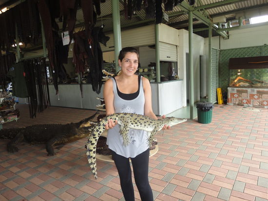 Moni mit Mini-Kroko...