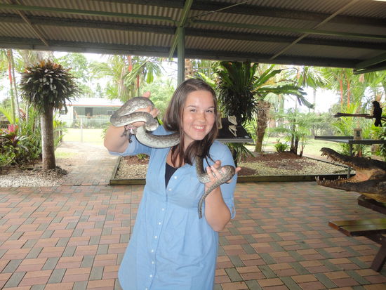 ... und Agnes mit Schlange, so wohl war mir dabei aber wirklich nicht! 