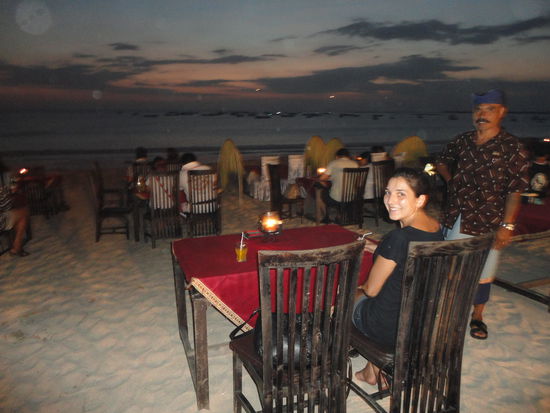 Abendessen am Strand