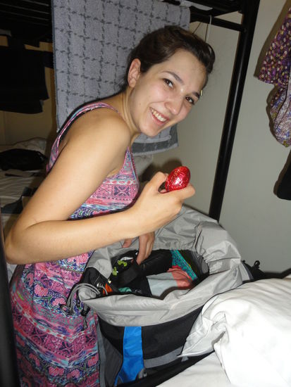 Auch im Rucksack kann man Ostereier verstecken 