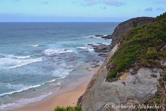 Wir sind schon im Otway National Park und man mag es kaum glauben: die Sonne scheint!!!  Hier einer vielen Lookouts entlang der kurvenreichen Straße durch den Otway Rainforest. Ich liebe es hier einfach....