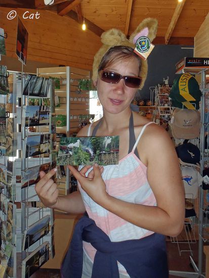 Ich als Oster-"Bunny" im Souvenir-Shop. 