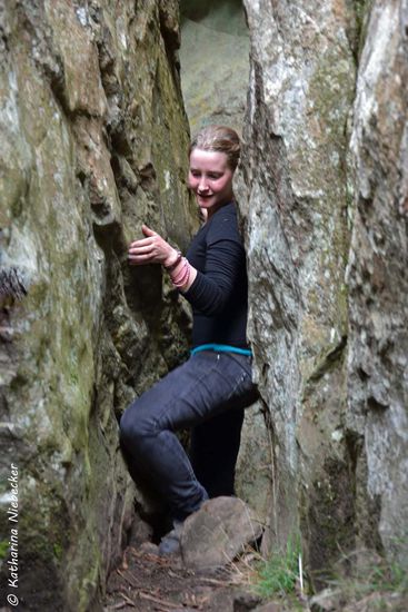 Manchmal wurde es auch richtig eng...... Da mußte man schon überlegen, wie man am besten durch die Ritze kommt...