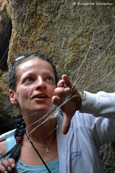 Natürlich durften der Action-Faktor nicht fehlen - also auch immer schön an den gefährlichen Spinnen vorbei.... 