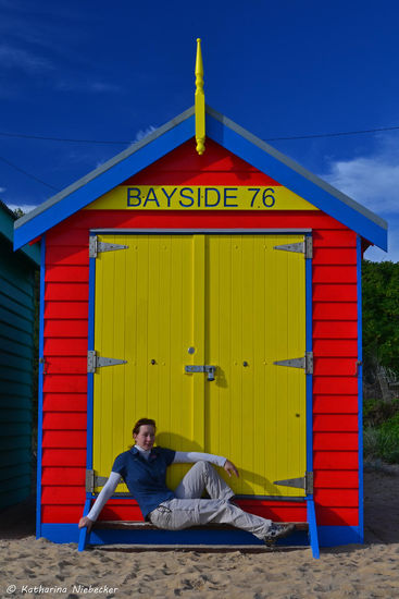 Diese tollen, bunten Hütten waren natürlich sehr dafür geeignet, mal wieder ein paar Fotos von mir zu machen.... Nur damit ihr nicht vergeßt, wie ich aussehe... 