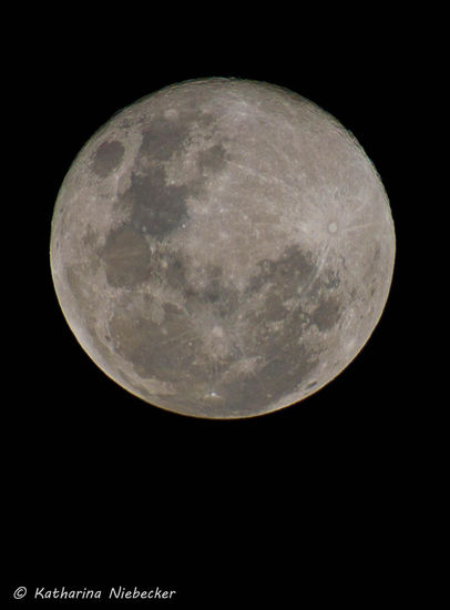 Am 04.07. hatten wir in Melbourne Vollmond. Hier ein Blick auf ihn mit meinem 300er-Zoom-Objektiv (99% illuminated)