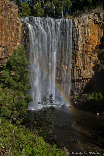 Ohne Polarizer und ND-Filter konnte ich leider nicht mehr machen als ein paar Erinnerungsfotos..... Trotzdessen finde ich sie ganz gut.... Mit so viel Wasser sind die Trentham Falls doch gleich viel beeindruckender....