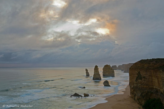 Die "12 Apostles" im Sonnenuntergang.....