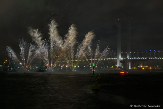 Letztes Feuerwerk und Abschied von Melbourne am 27.07.2012 - leider hat es vorher angefangen in Stroemen zu regnen... Ein paar Fotos konnte ich trotzdem machen...