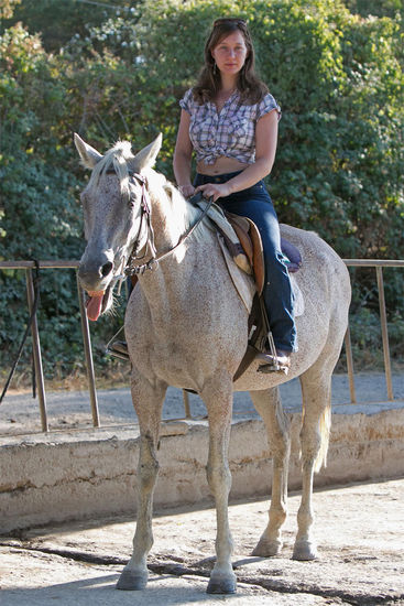 Ich und das "Gritchen" - sie schaut hoch motiviert aus.... 
photo by marroniphoto.it