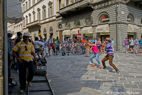Der Filmdreh zu einem neuen Bollywood-Streifen.......