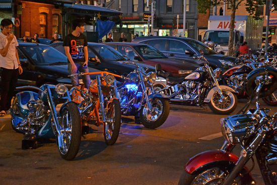 Die Bikes sind hier zum Teil auch beleuchtet.....