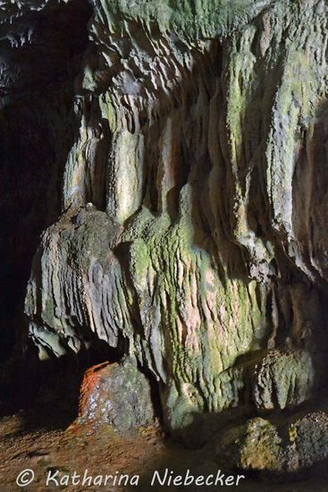 In der Bucht von  "Loch Ard Gorge" gibt es eine kleine Höhle, zu der man über Steine klettern kann. Dort drinnen war es wie in einem klimatisierten Raum. Da wollte wir nicht wieder weg!