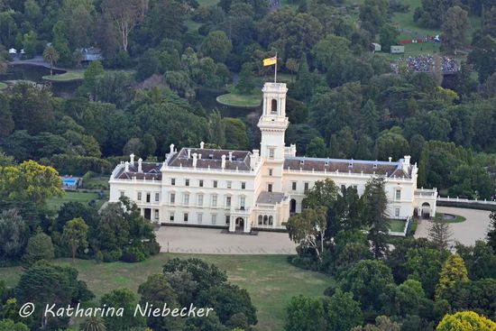 Das "Government House" im Royal Botanic Garden - das erste Mal, dass ich es sehen kann. Vom Botanischen Garten aus hat man keinerlei Einsicht auf das Gebäude. Schade eigentlich, denn es sieht doch sehr schön aus....