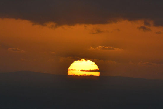 Der verschwindet sie, die Sonne.....