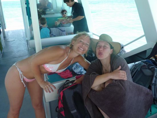 Nach der ersten Schnorcheltour zurück auf dem Boot.....