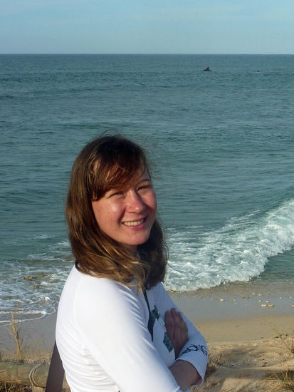 Hier entstand auch dieser Schnappschuß von mir. Die Spitze im Wasser ist das einzigste, was man zu dieser Tageszeit von dem Wrack sehen konnte.