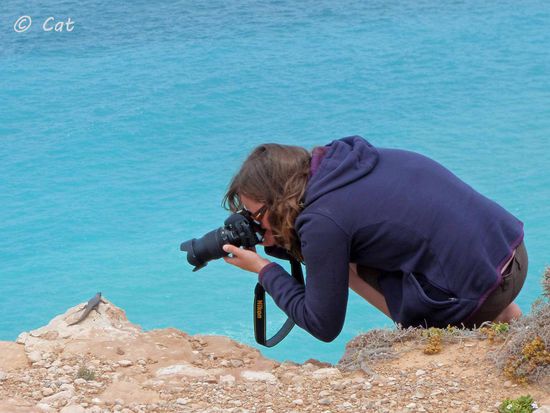 Hier einmal Model und Fotograf - an der Küste war es doch etwas frisch....