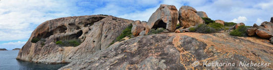 Erste Zwischenstation. Wir sind dann noch bis auf den Felsvorsprung geklettert, der hier direkt vor uns liegt.