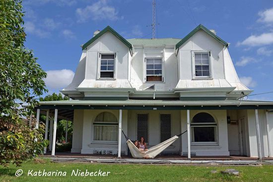 Das Haus, in dem wir seit unserer Ankunft in Bunbury wohnen. Vom Haus hat man einen tollen Blick auf das Inlet, sprich die Waterview ist inkludiert.