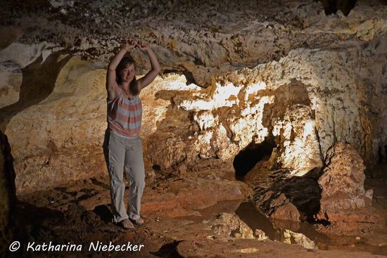 Teilweise war die Höhlendecke sehr niedrig...