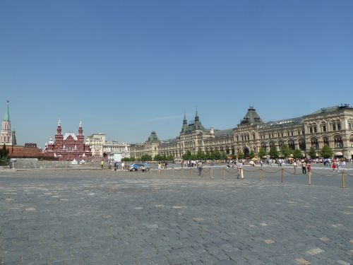 Der Rote Platz im Zentrum Moskaus.