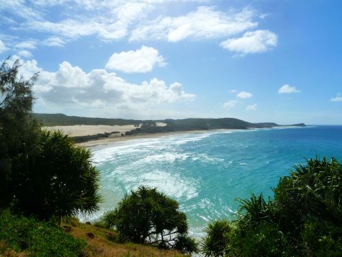 Fraser Island von oben - die größte Sandinsel der Welt