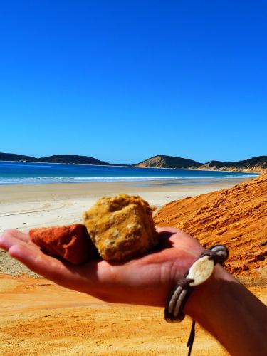 Bunter Sand am Rainbowbeach.