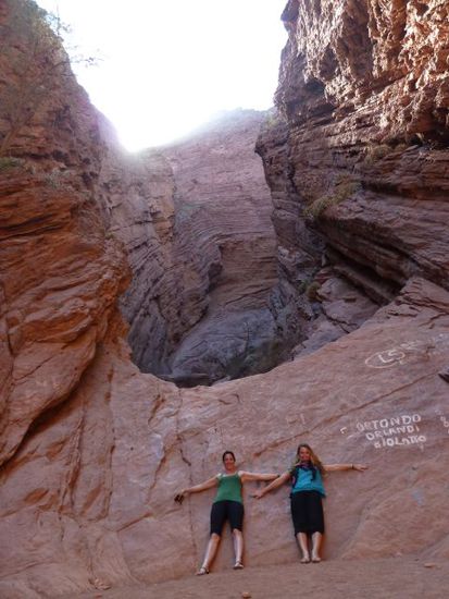 Vera und ich in der Teufelsschlucht.