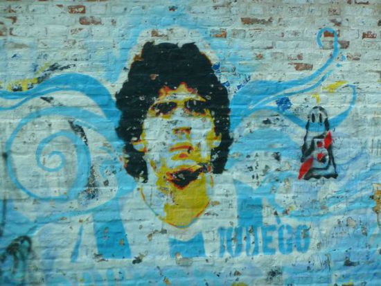 La Boca ist die Heimat von Diego, der als Volksheld verehrt wird.