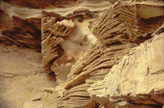 Sandsteinformation in der Bluff River Gorge