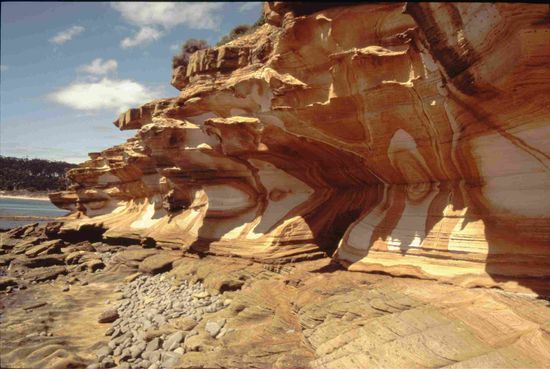 Farbiger Sandstein der Painted Cliffs