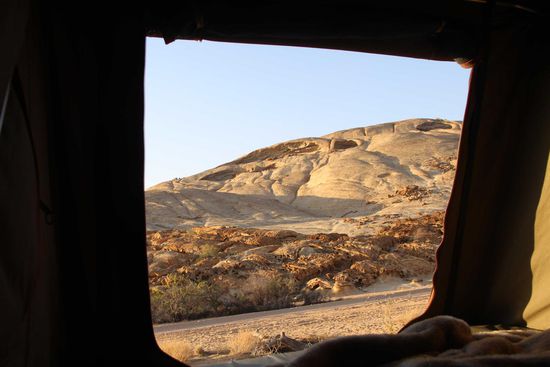 Blick aus dem Dachzelt