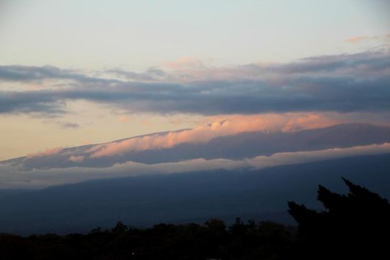 Erster Blick auf den Kilimanjaro