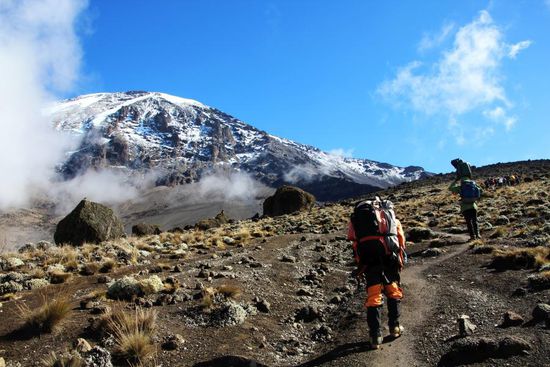 Auf dem Weg zum Barafu Camp