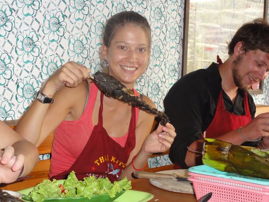 Den Fisch mussten wir eigenhändig filetieren