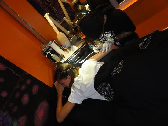 Fuer mich gabs noch ein Tattoo im Pumpkinstudio