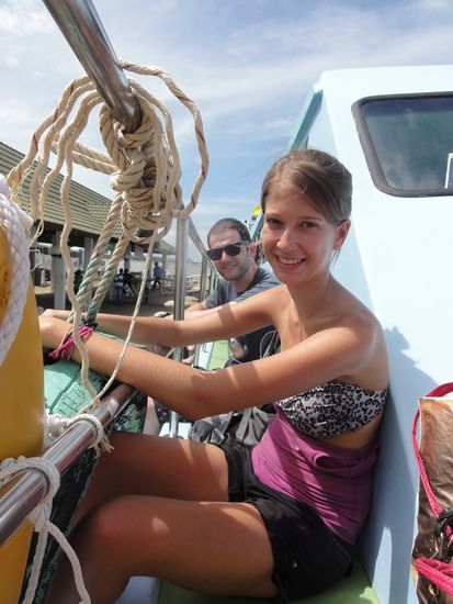 Kurz vor Abfahrt noch trocken...