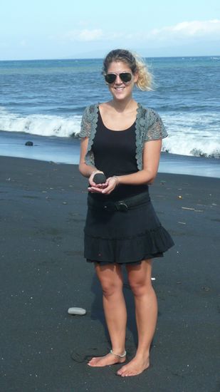 An den schwarzen Stränden von Bali