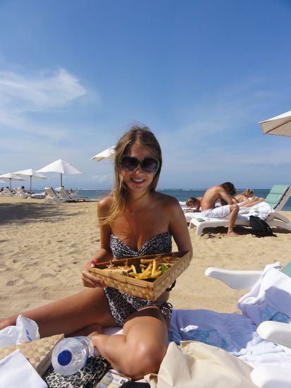 Schlemmen in unserem Resort inkl. Service an den Strand. Für uns, Luxus pur!