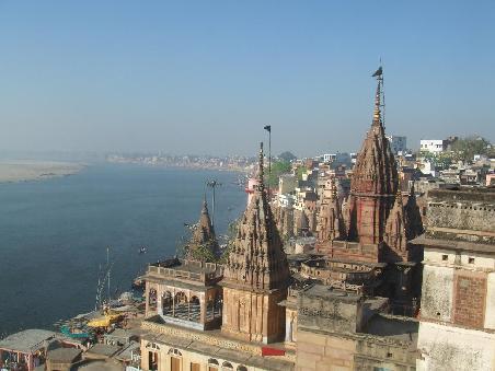Blick von unserem Balkon auf den Ganges.