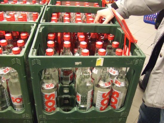 Vodka im handlichen Kasten 